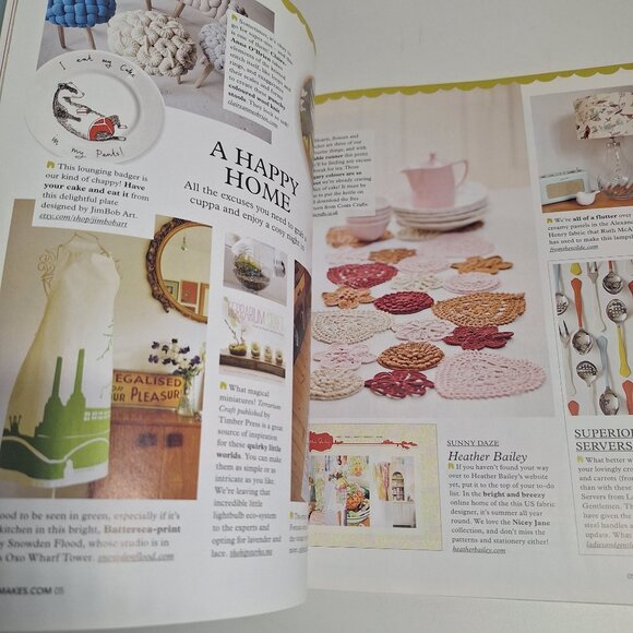 Mollie Makes UK Magazine Issue 5 2011 Crochet Vegetables Linen Kit Retro Craft - Picture 7 of 13